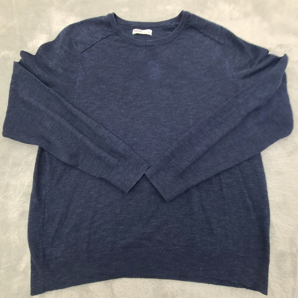 Sonoma Men's X-Large Navy Blue Sweater Cotton Blend Crew Neck Pullover